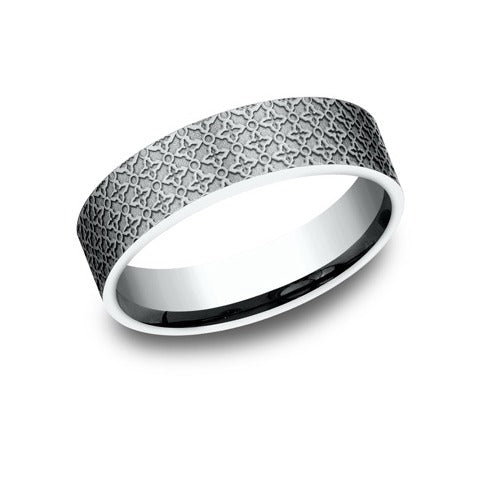 Flat Ottoman Fleur De Lis Band
