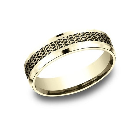 Drop Bevel Band with Ottoman Fleur De Lis Center
