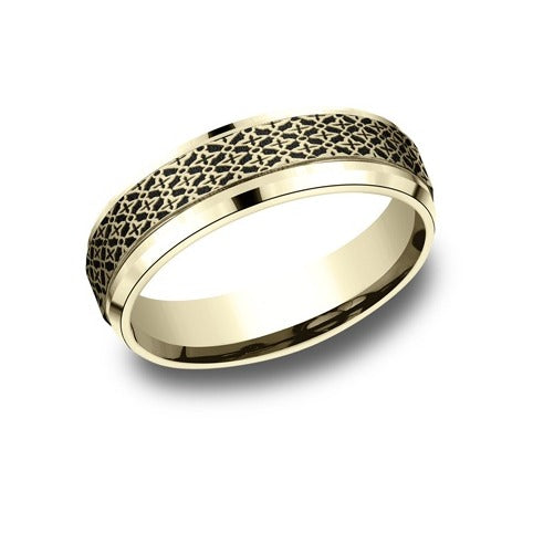 Drop Bevel Band with Ottoman Fleur De Lis Center