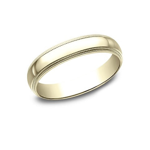 Traditional Oval Double Milgrain Band