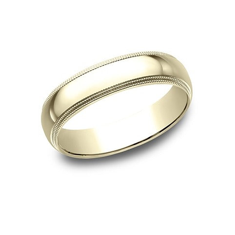 Traditional Oval Double Milgrain Band