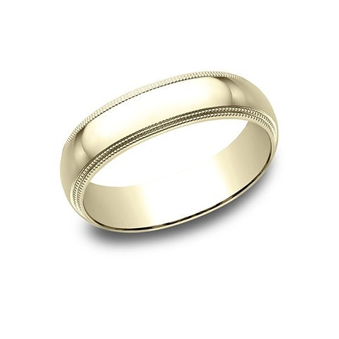 Traditional Oval Double Milgrain Band