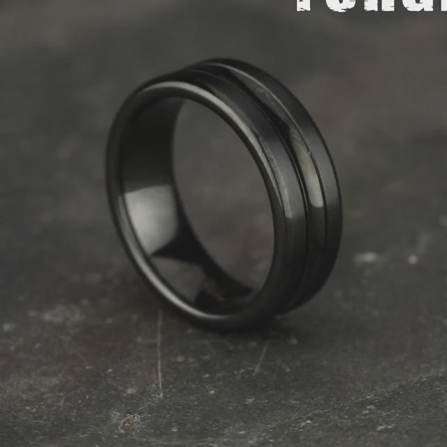 Ring Band with Center Convex Cut, video