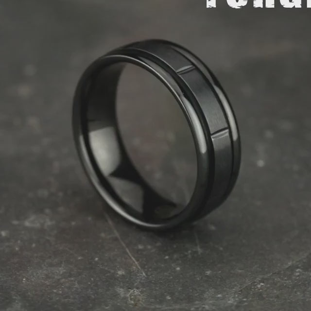 Round Edges Vertical Cuts Band with Satin Center, video