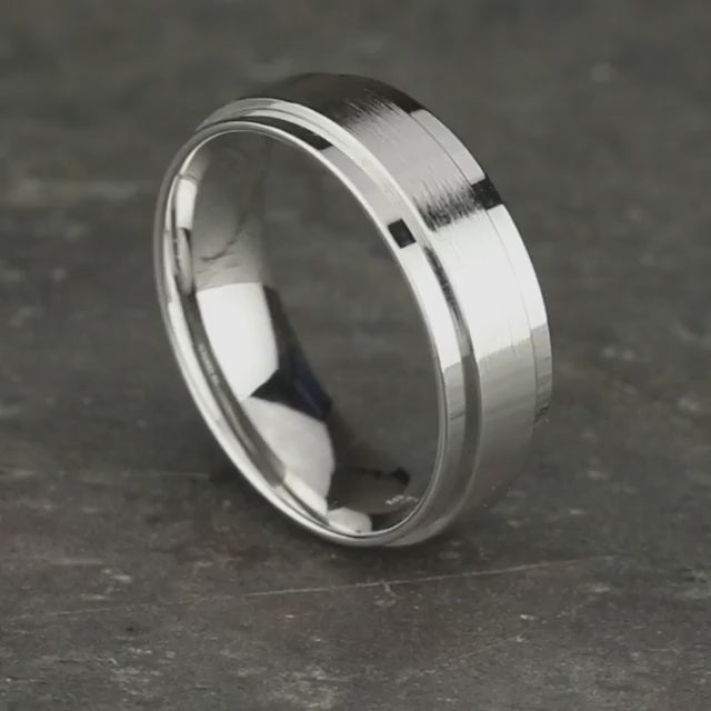 Bright Edges Band with Satin Center, video