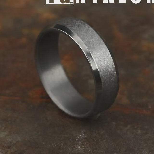 High Polish Beveled Edge Band with Swirl Center, video