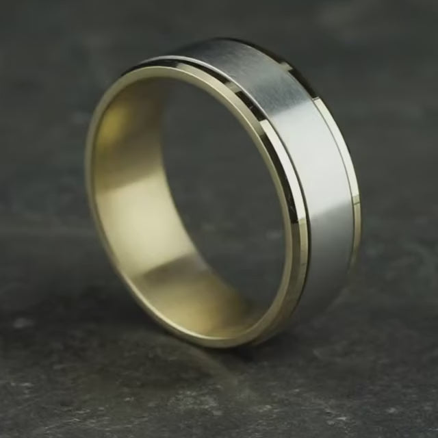 Drop Bevel Band with Satin Center, video