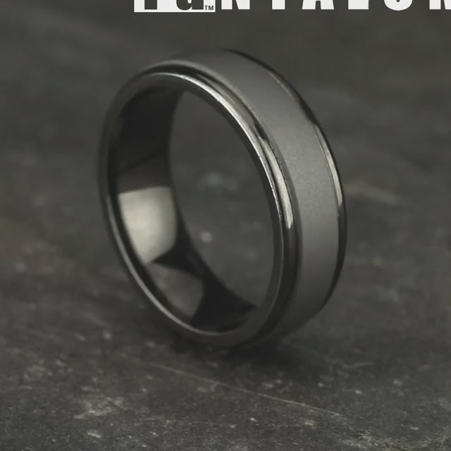 High Polish RE Band with Satin Center, video