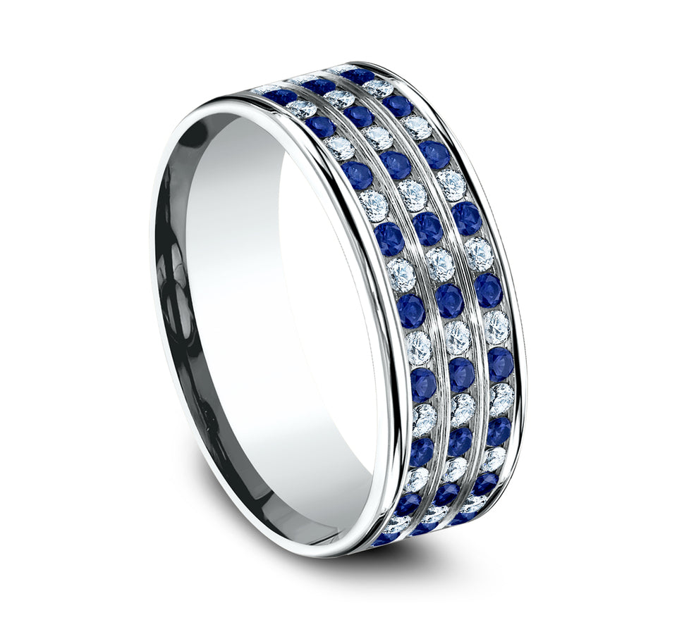 Flat Satin Diamond Band