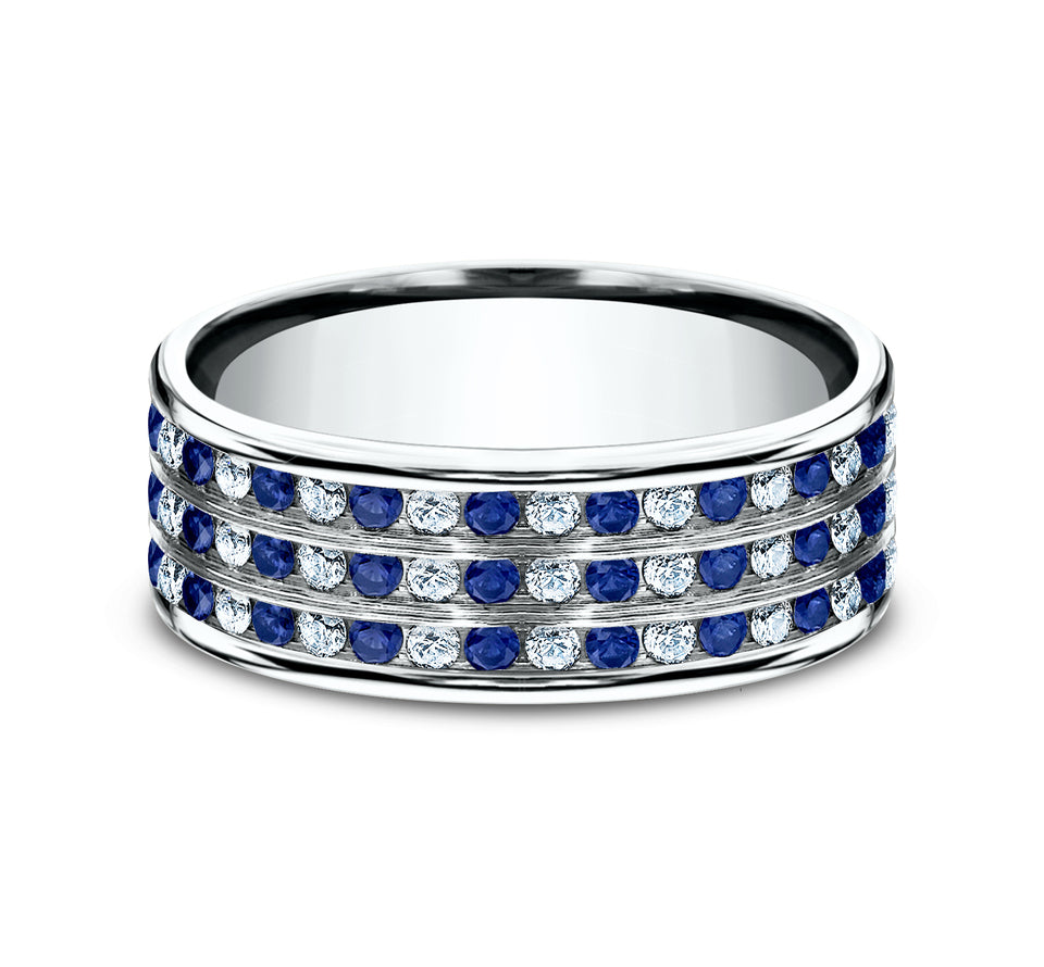 Flat Satin Diamond Band