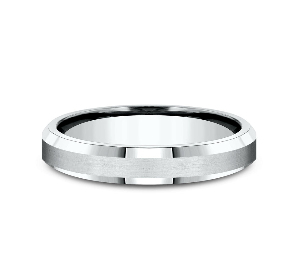 High Polish Beveled Edge Band with Satin Center