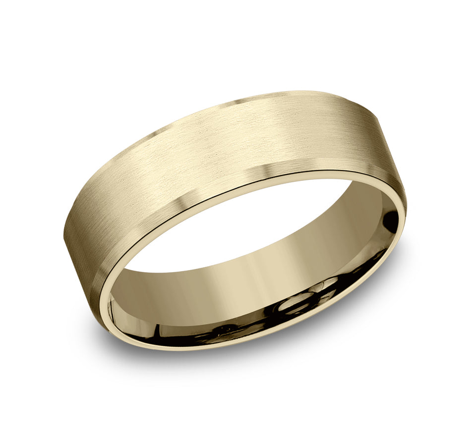 Slight Bevel All Satin Band