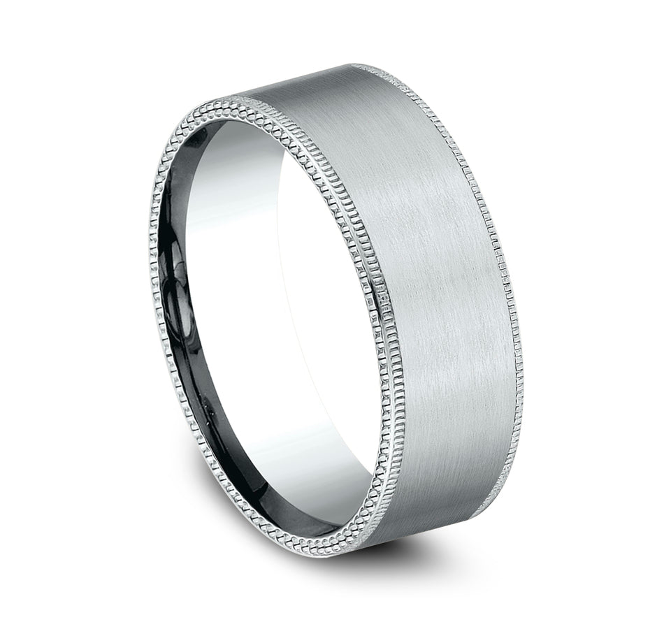 Edge Rivets Milgrain Satin Band