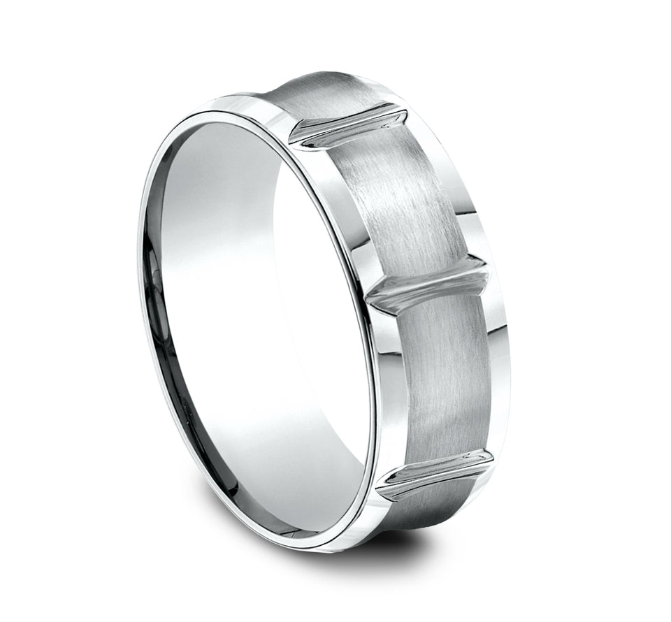 Beveled Edge Concave Band