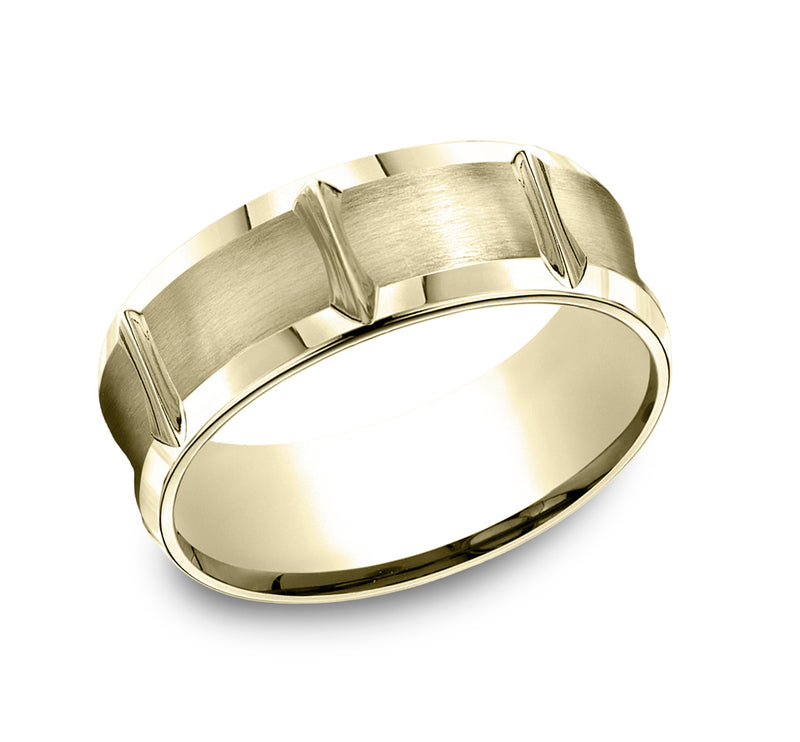 Beveled Edge Concave Band