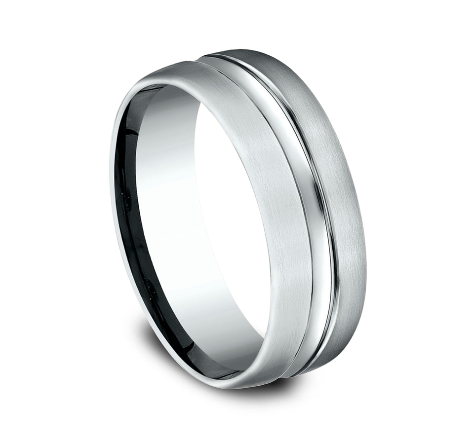 Ring Band with Center Convex Cut