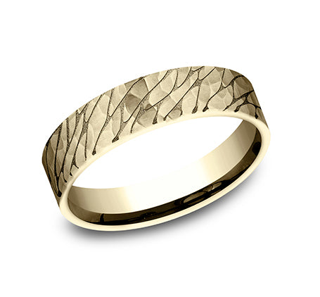 Flat Pebble Hammered Band