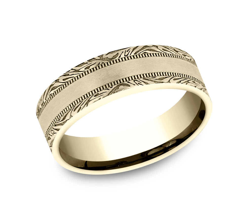 Flat Faux Mokume Band