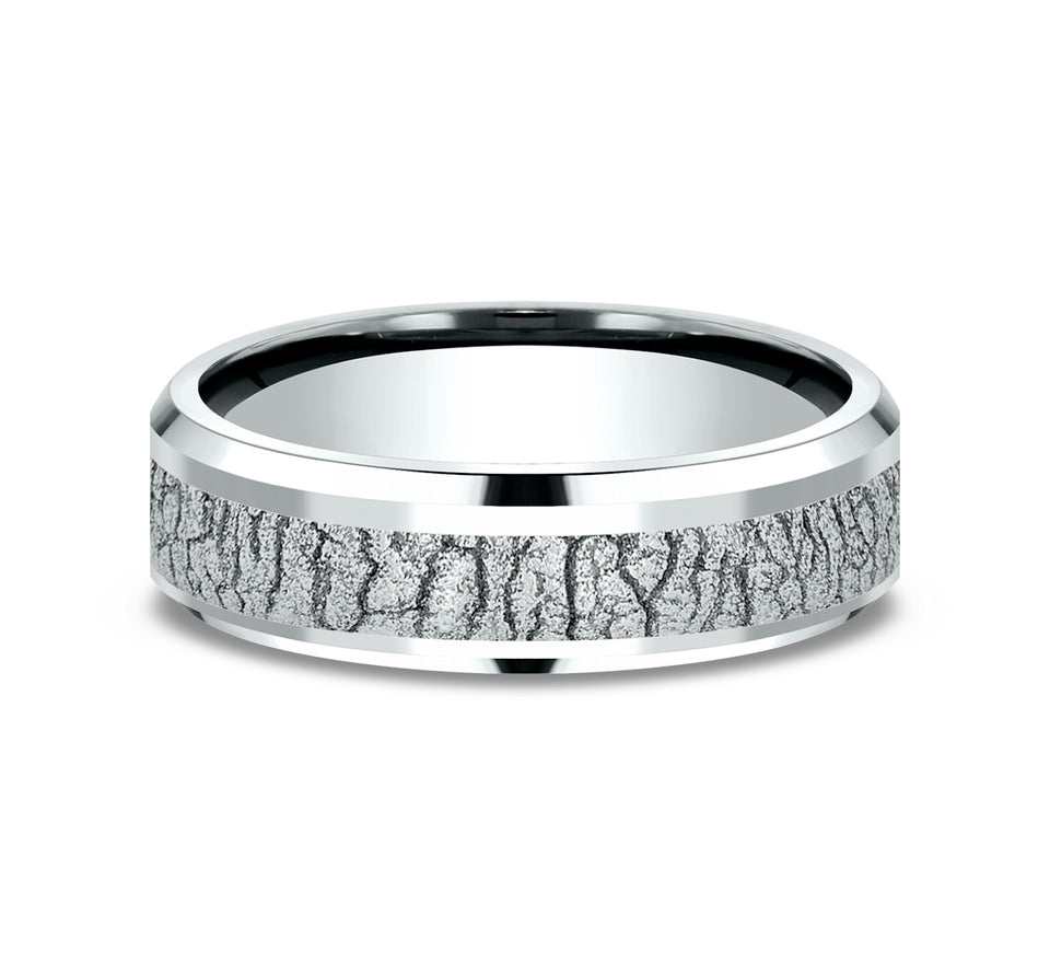 Drop Bevel Band with BP Large Bark Center