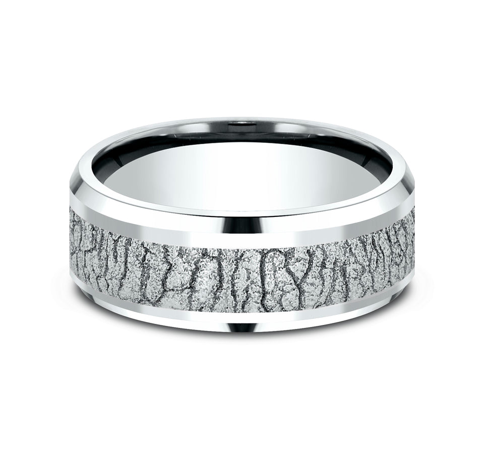 Drop Bevel Band with BP Large Bark Center