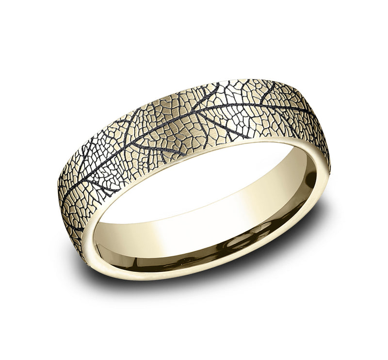 Black Plated Leaf Band