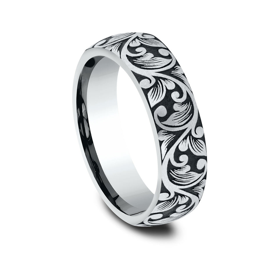 Domed Roman Script Band