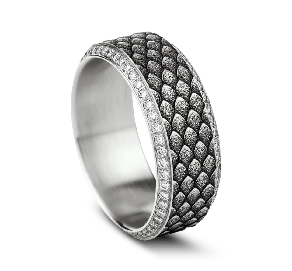 Dragon Scale Double Eternity Diamond Band