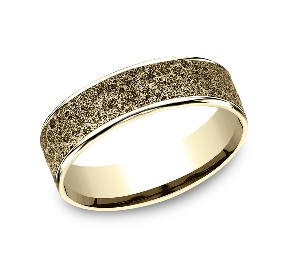Thin Edge Band with Moon Rock Center