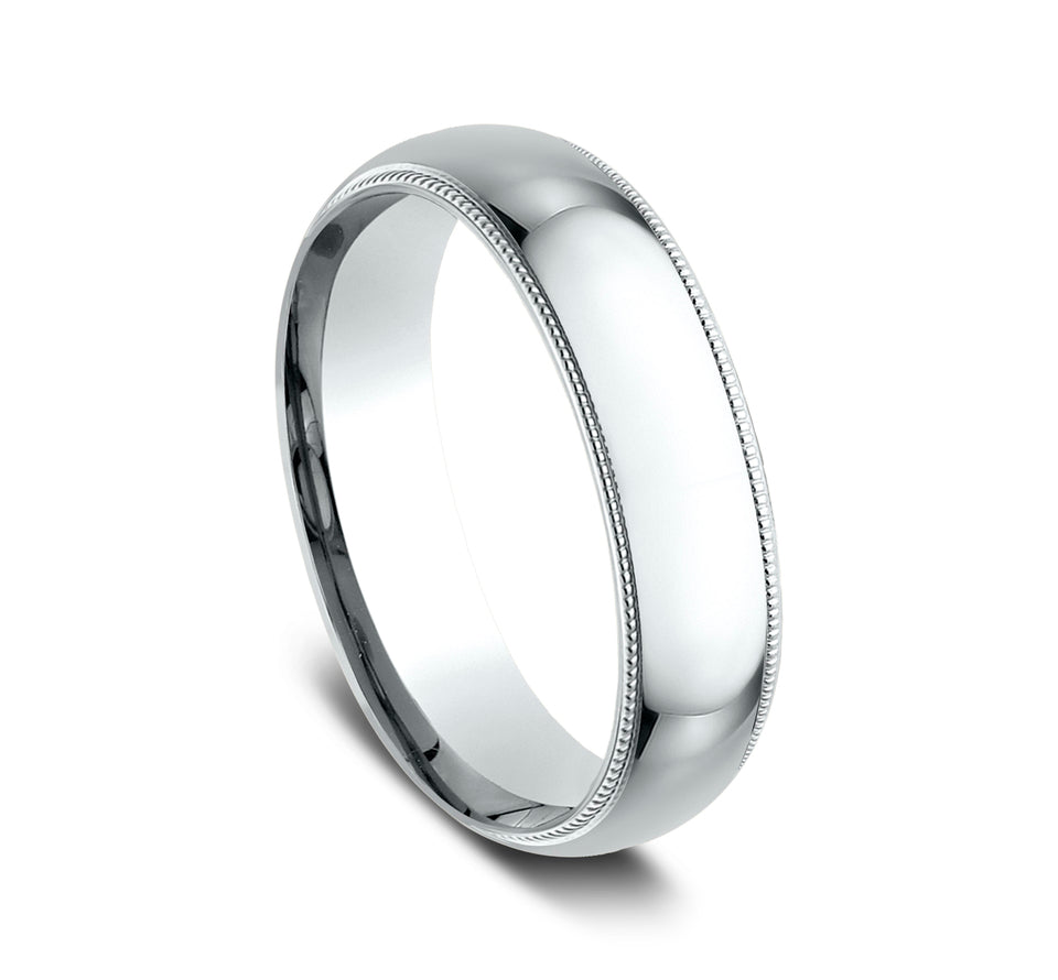 Light Comfort Fit Milgrain Band