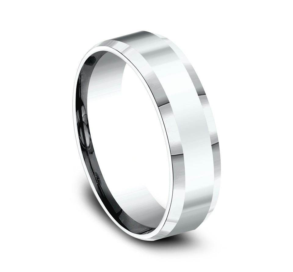 Light Comfort Fit Beveled Edge Band