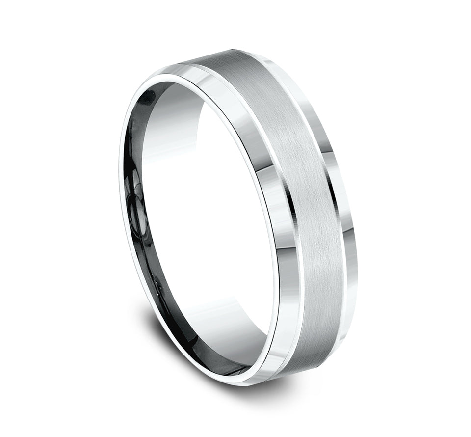 Light Comfort Fit Beveled Edge Band