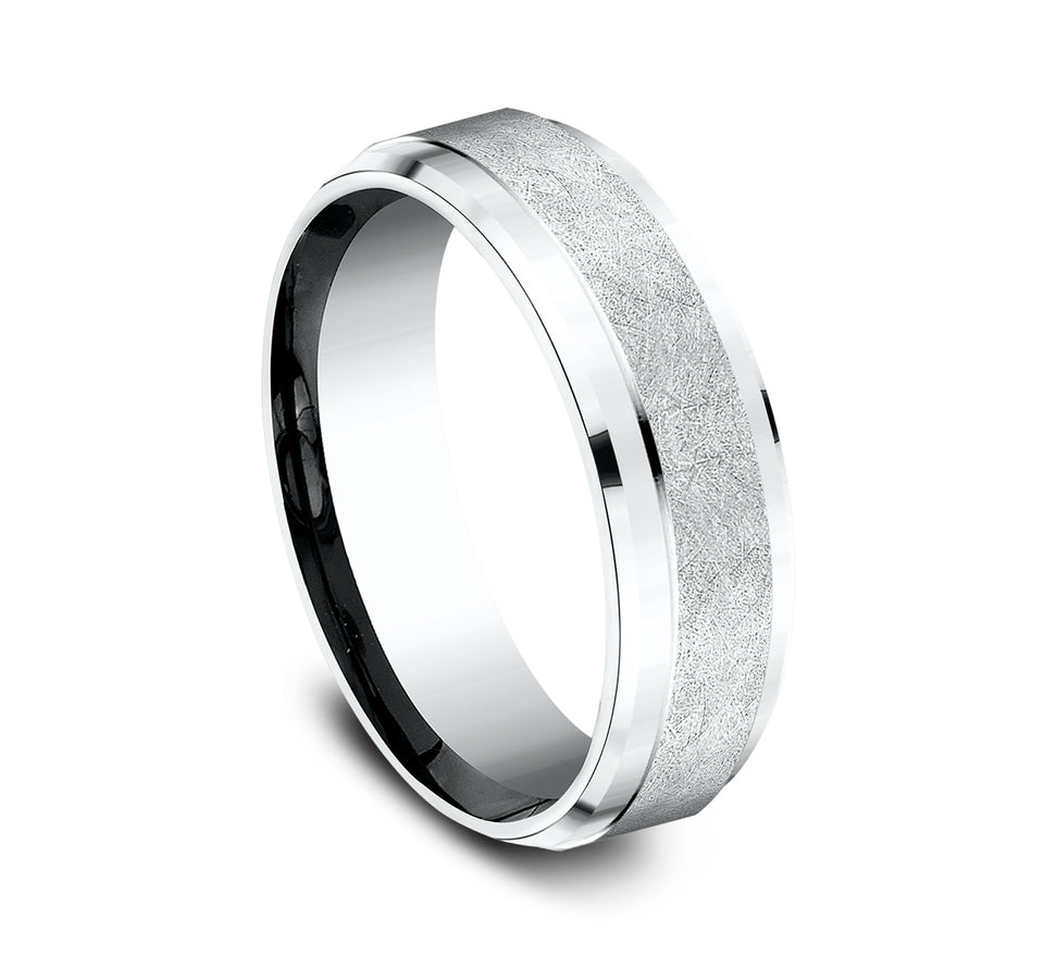 Light Comfort Fit Drop Edg Band with Swirl Center