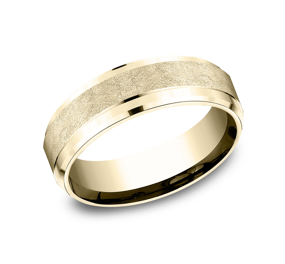 Light Comfort Fit Drop Edg Band with Swirl Center