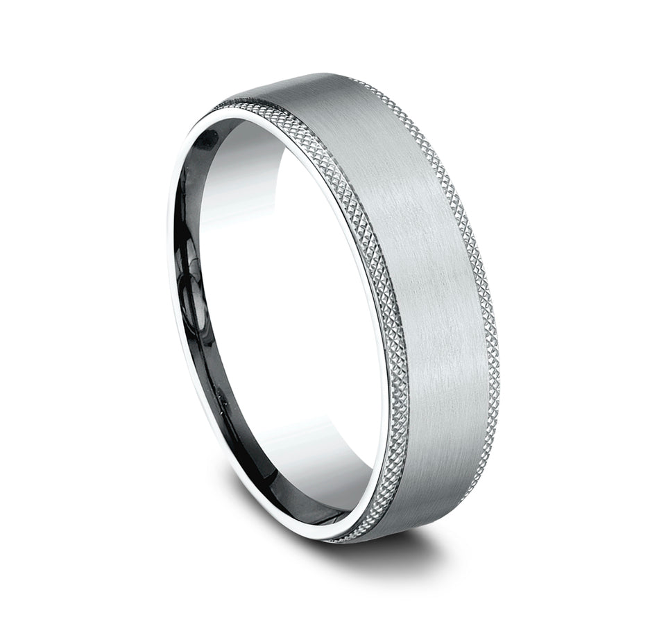 Light Comfort Fit Knurled Edge Band