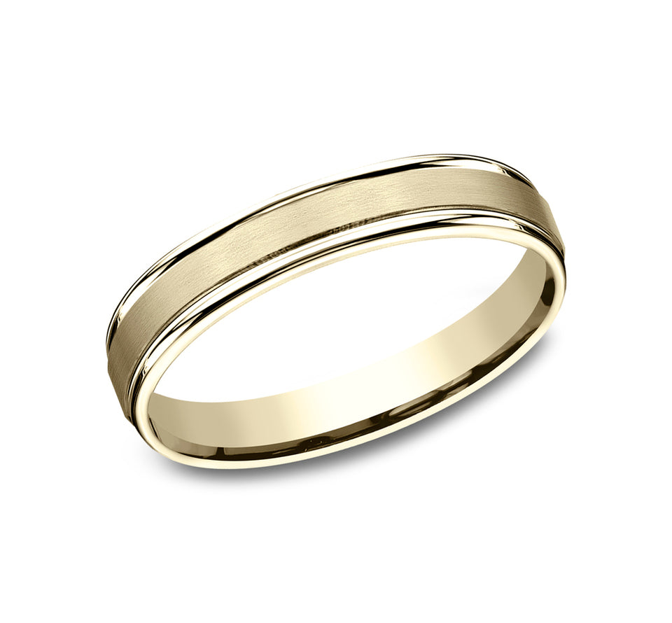 Round Edge Band with Satin Center