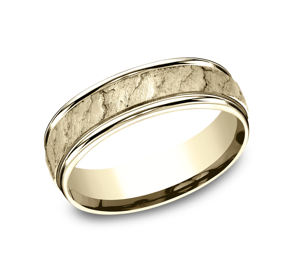 Round Edge Band with Lava Rock Center