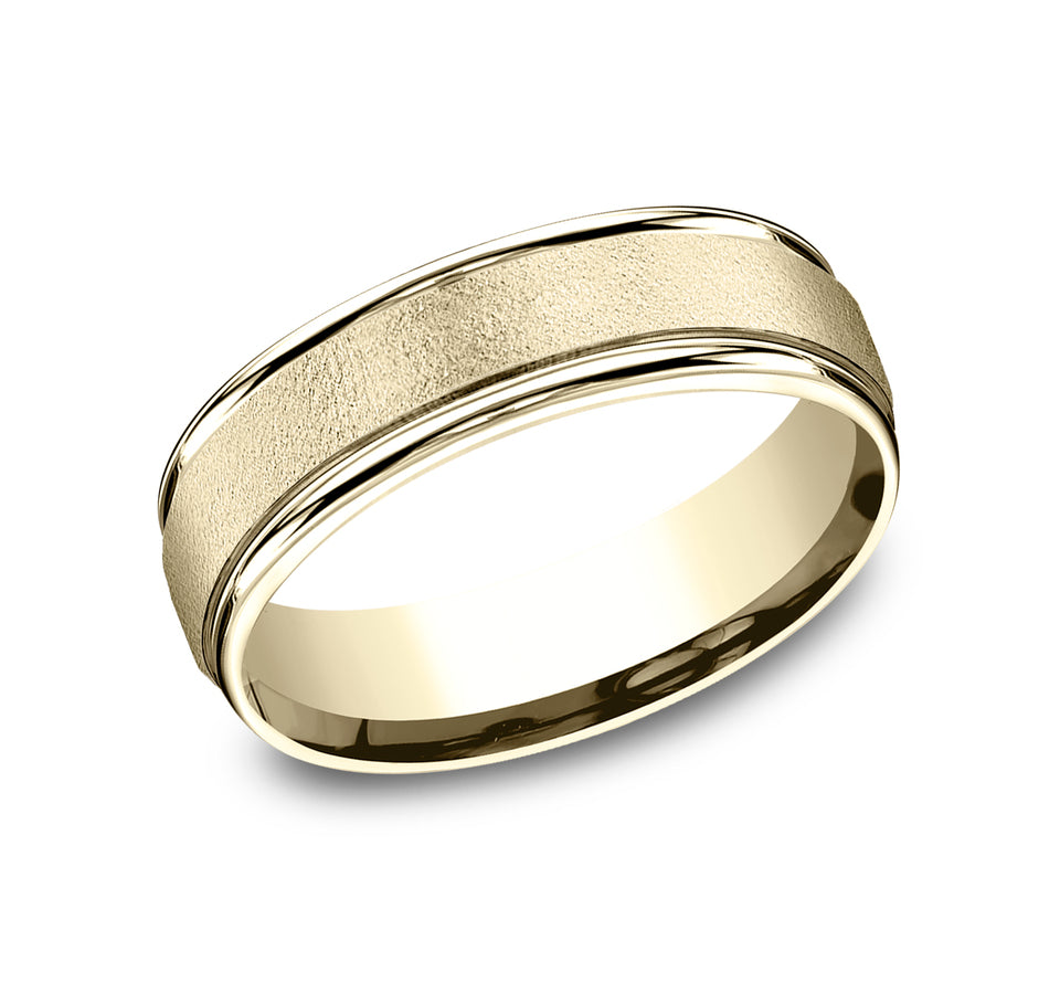Light Comfort Fit Round Edge Band with Wire Brush Center