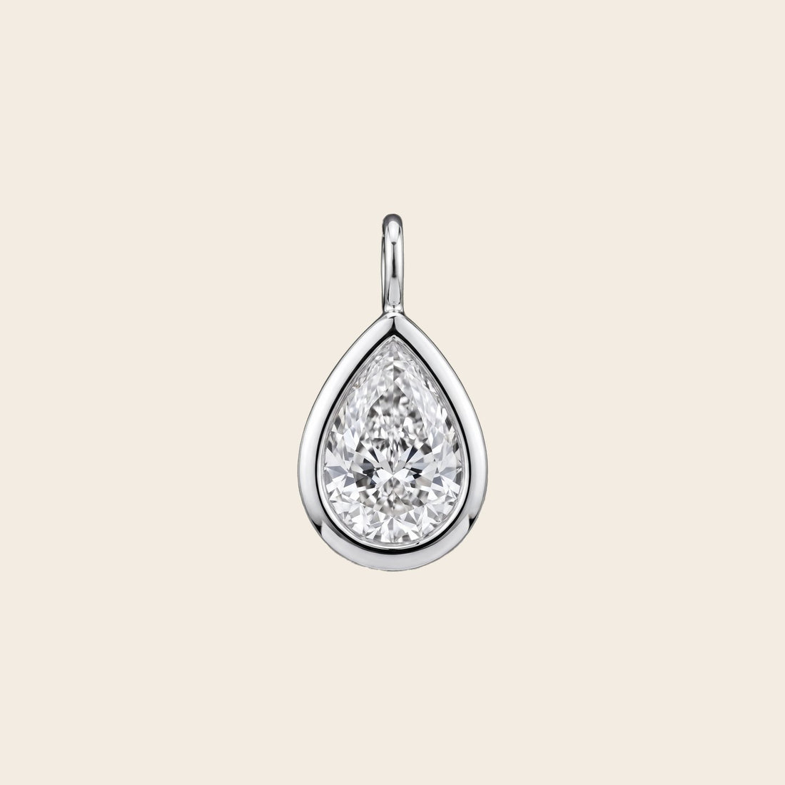 Pear Diamond Solitaire Pendant