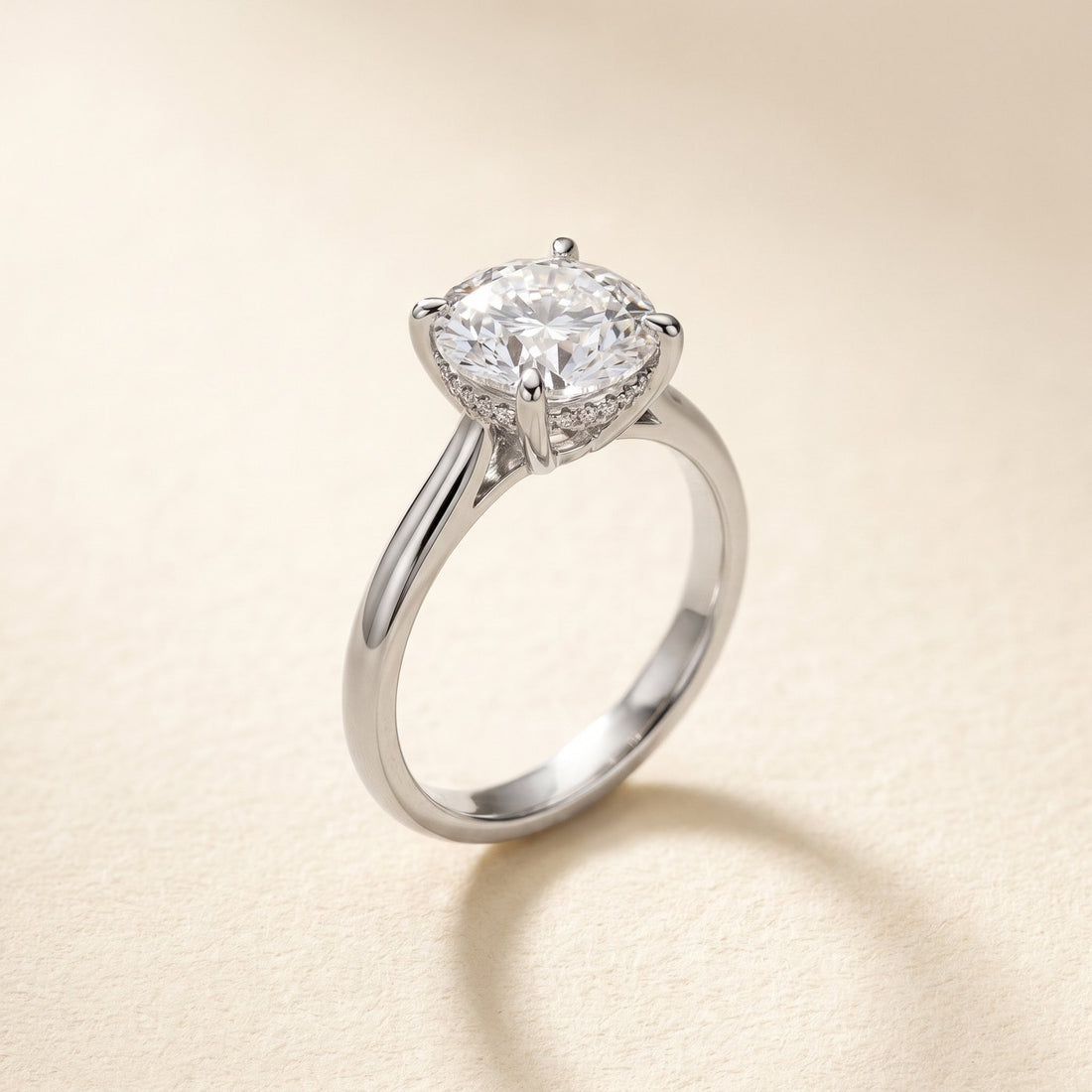 Hidden halo Engagement Setting, Made to Order
