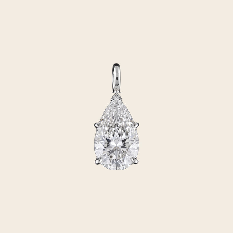 Pear Lab Grown Diamond Solitaire Pendant