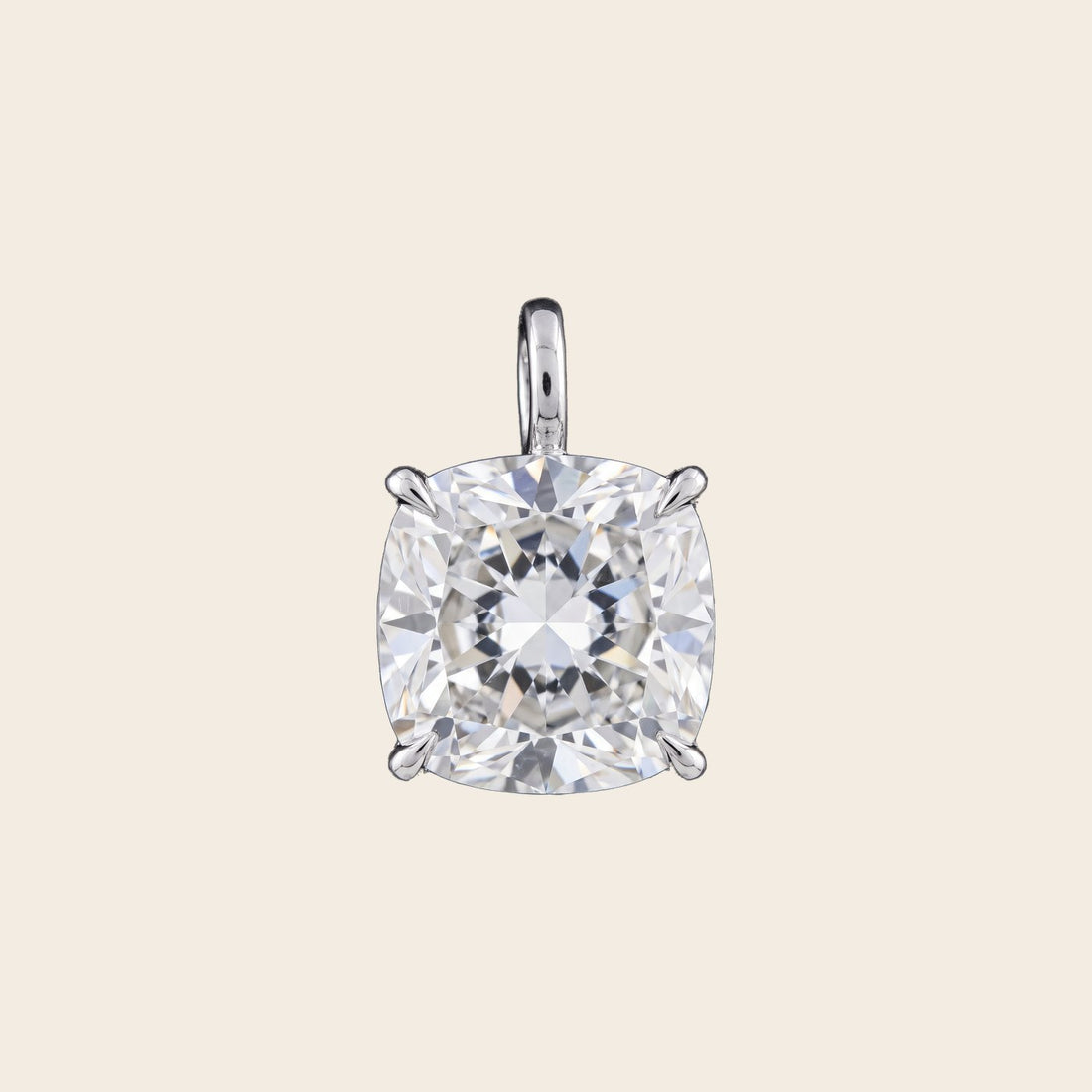Cushion Diamond Solitaire Pendant