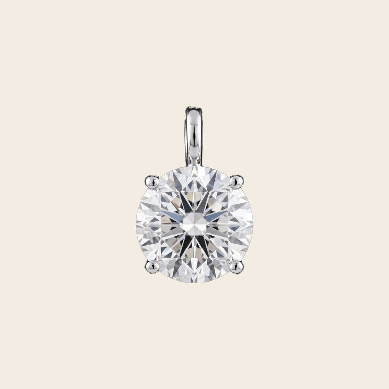 Round Diamond Solitaire Pendant